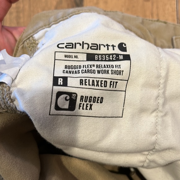 Carhartt Shorts Mens 32 Rugged Flex Relaxed Fit Canvas Cargo Work Wear tan - Picture 8 of 9